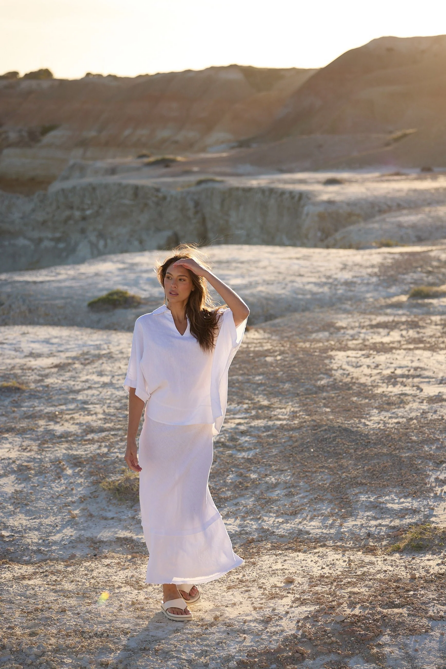 Pisa Linen Skirt - White