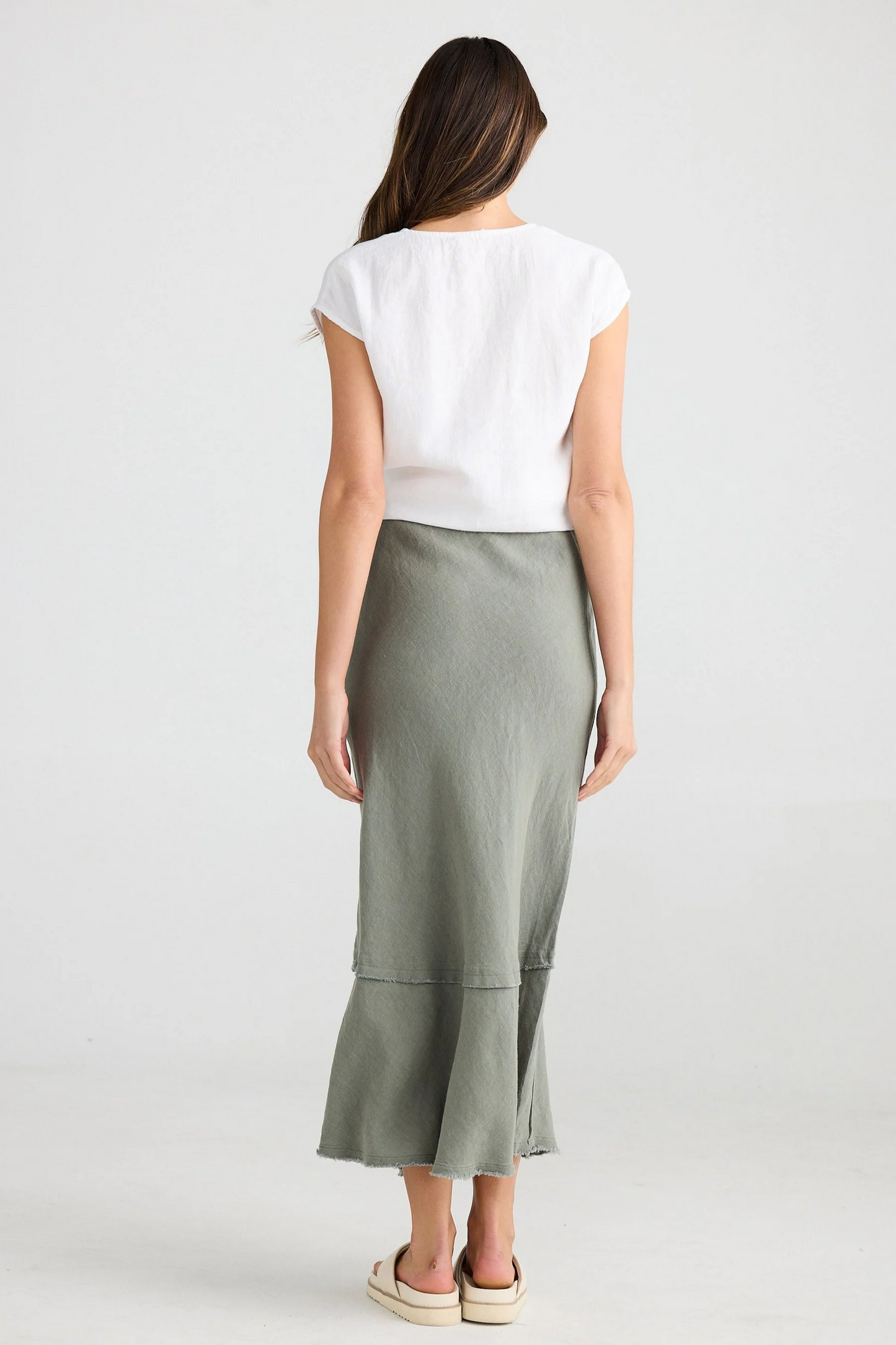 Pisa Linen Skirt - Pistachio