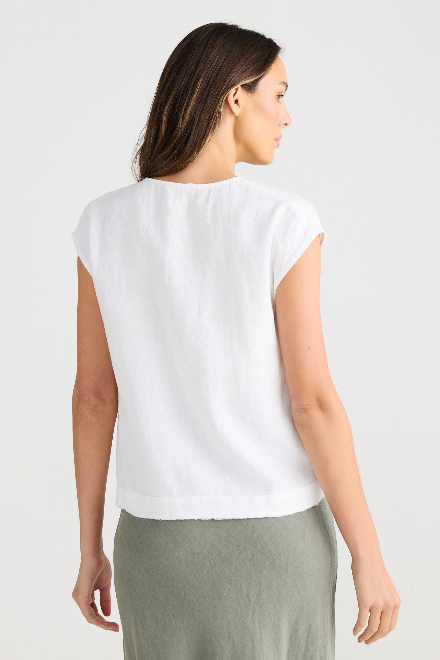 Pisa Linen Top - White