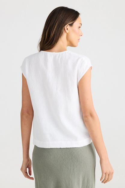Pisa Linen Top - White