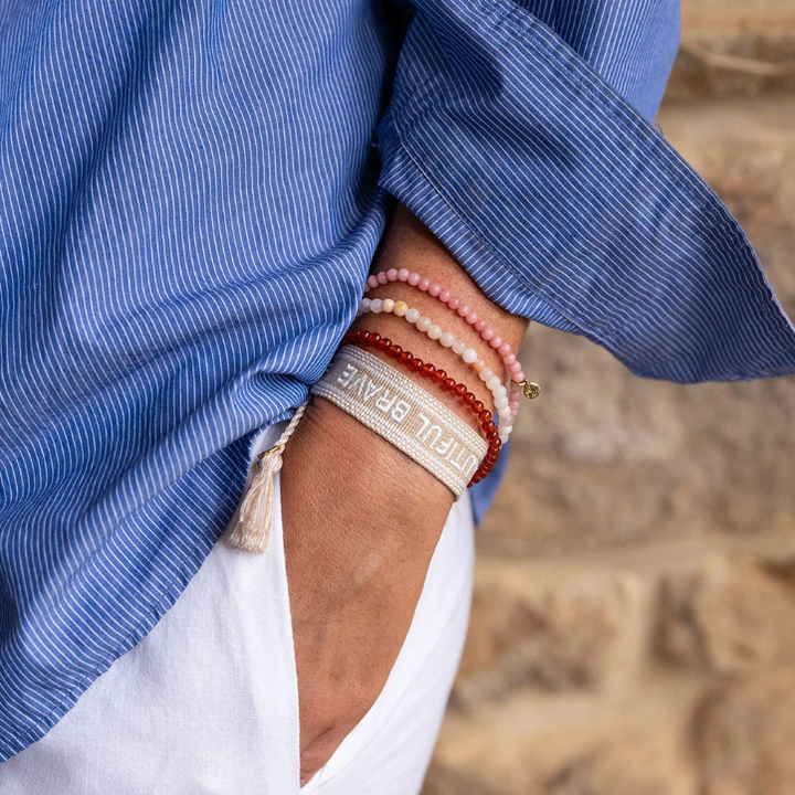 "STRONG BEAUTIFUL BRAVE" Woven Mantra Band