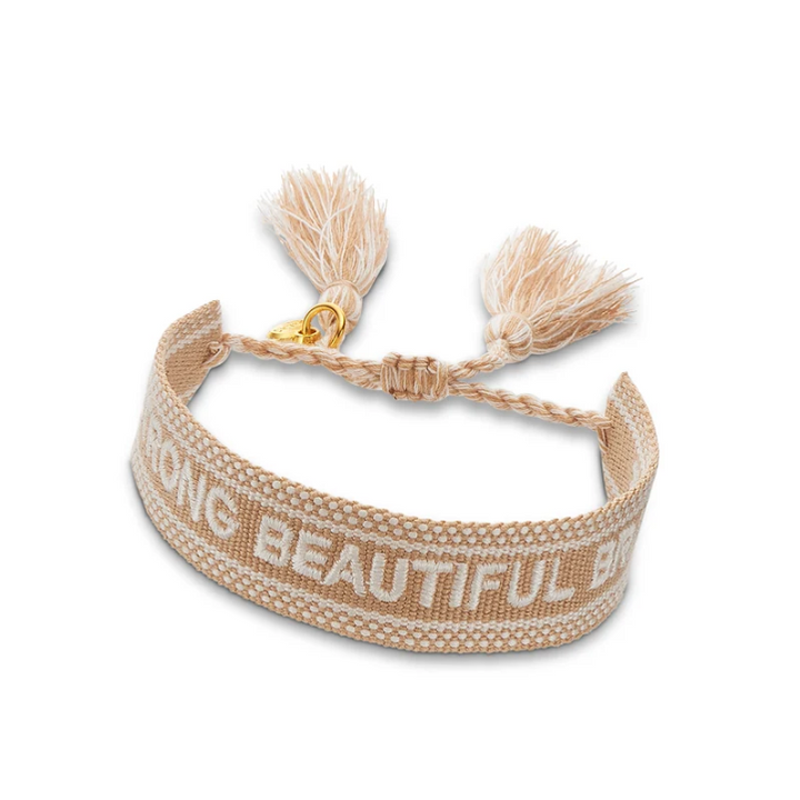 "STRONG BEAUTIFUL BRAVE" Woven Mantra Band