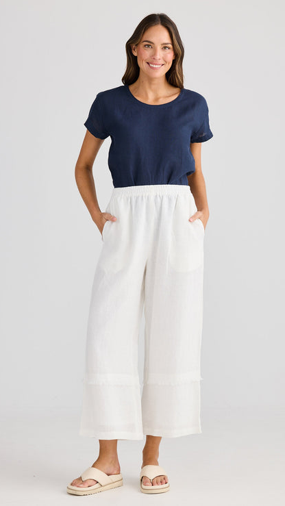Sailor Linen Pant - White