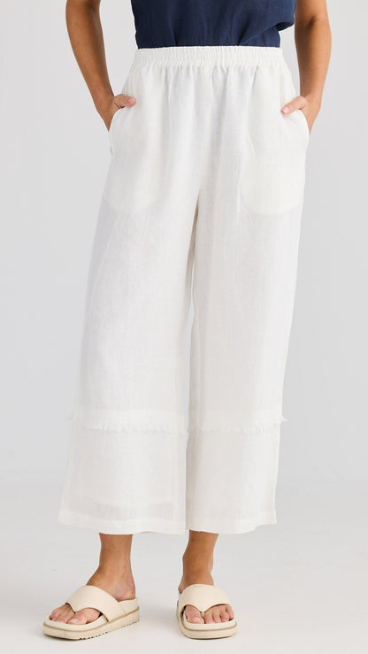 Sailor Linen Pant - White
