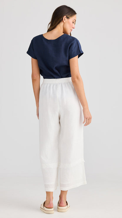 Sailor Linen Pant - White
