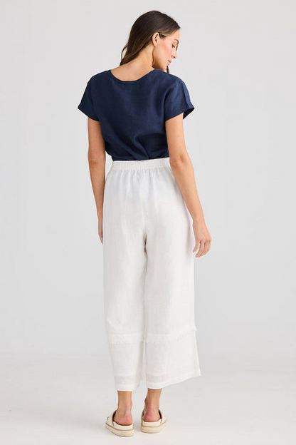 Sailor Linen Pant - White