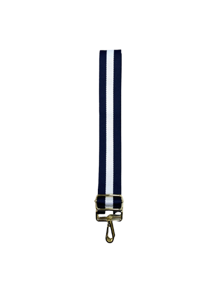 Webbing Bag Strap - Navy/White