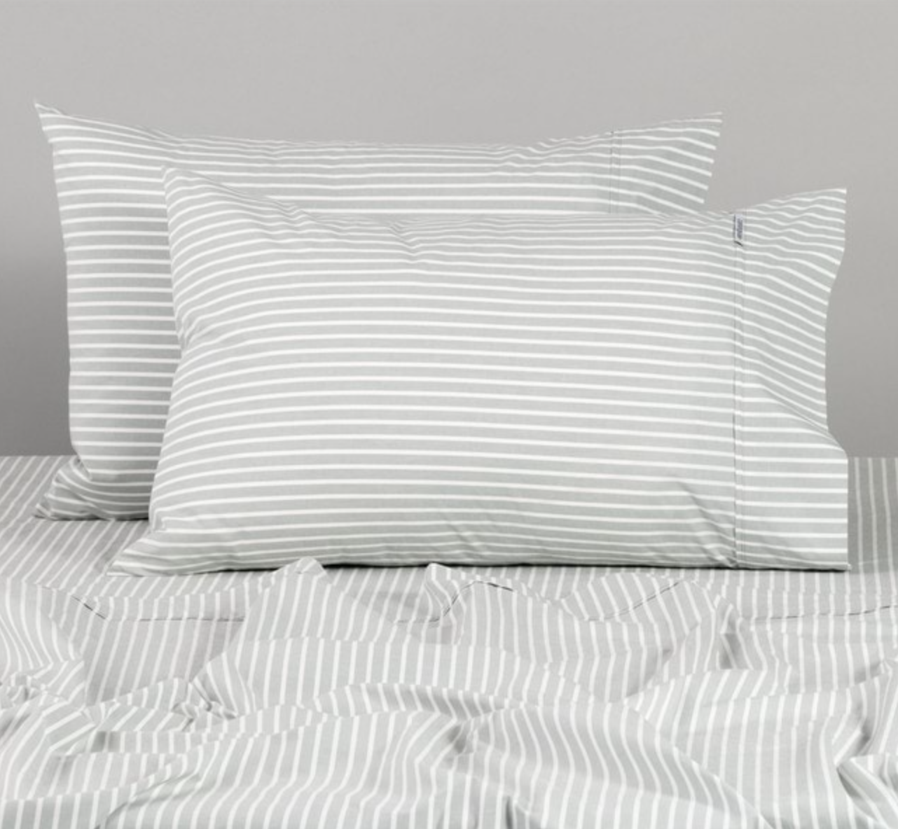 Modella Oxford Stripe Sheet Set (King) - Gum