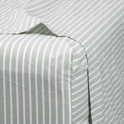 Modella Oxford Stripe Sheet Set (Double) - Gum