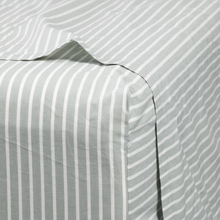 Modella Oxford Stripe Sheet Set (King) - Gum