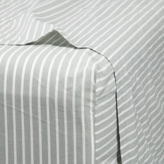 Modella Oxford Stripe Sheet Set (Super King) - Gum