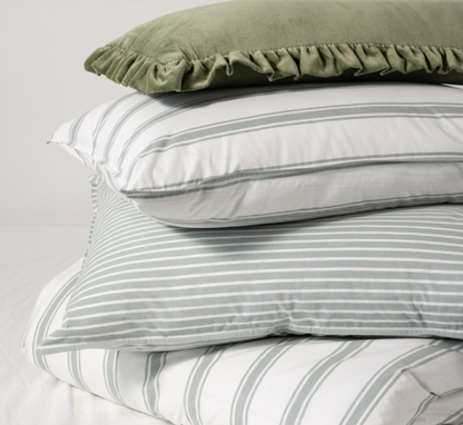 Modella Oxford Stripe Sheet Set (Double) - Gum