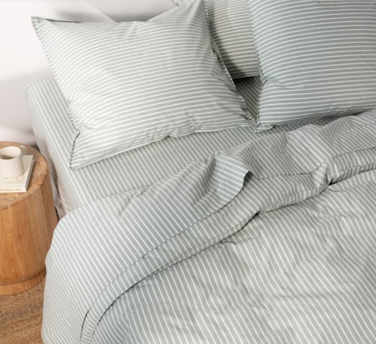Modella Oxford Stripe Sheet Set (Queen) - Gum