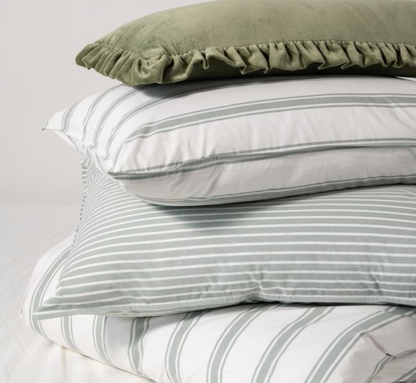 Modella Resort Stripe Quilt Cover Set (Double) - Gum