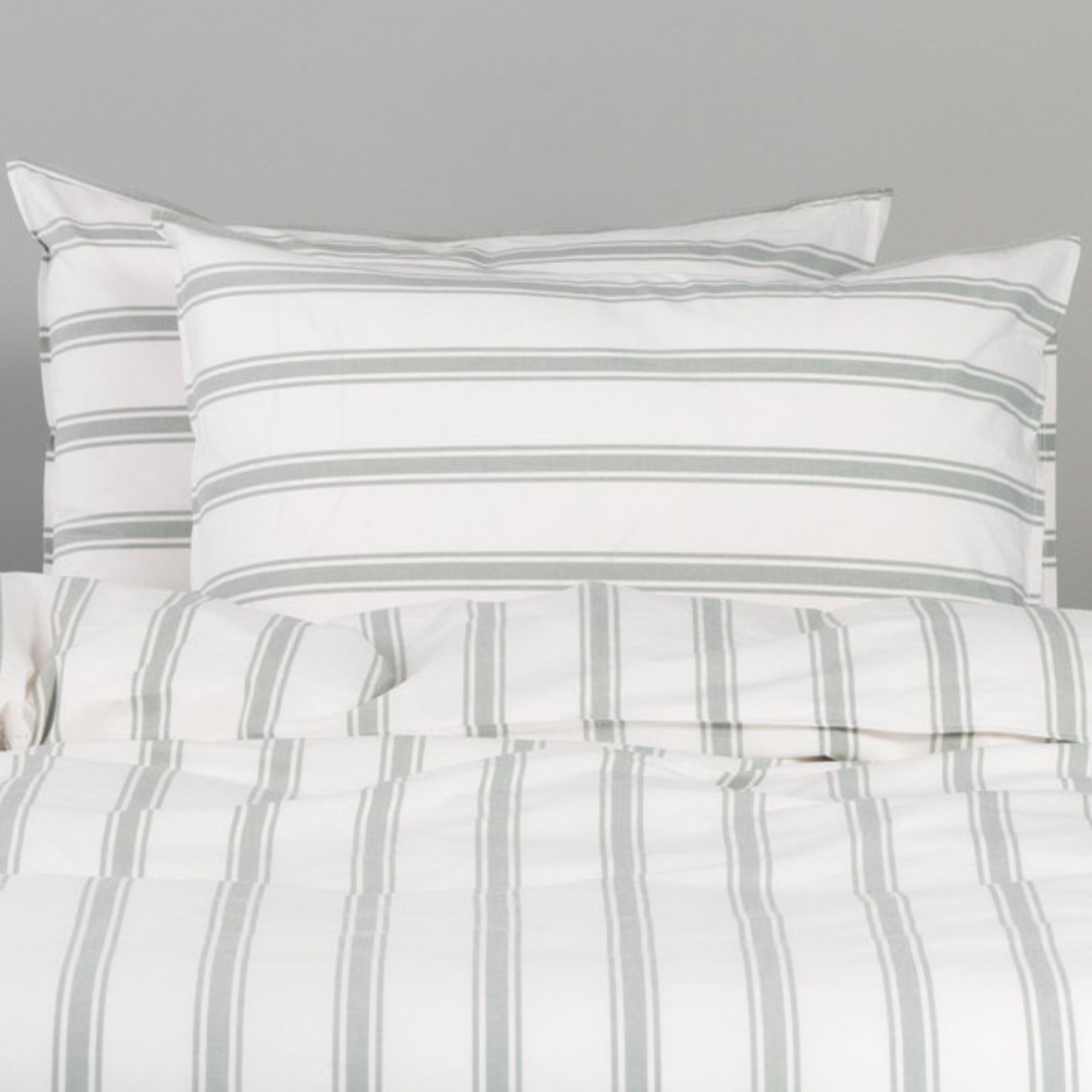 Modella Resort Stripe Quilt Cover Set (Single) - Gum