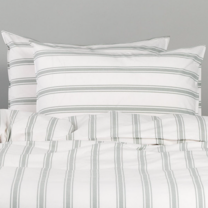 Modella Resort Stripe Quilt Cover Set (Single) - Gum