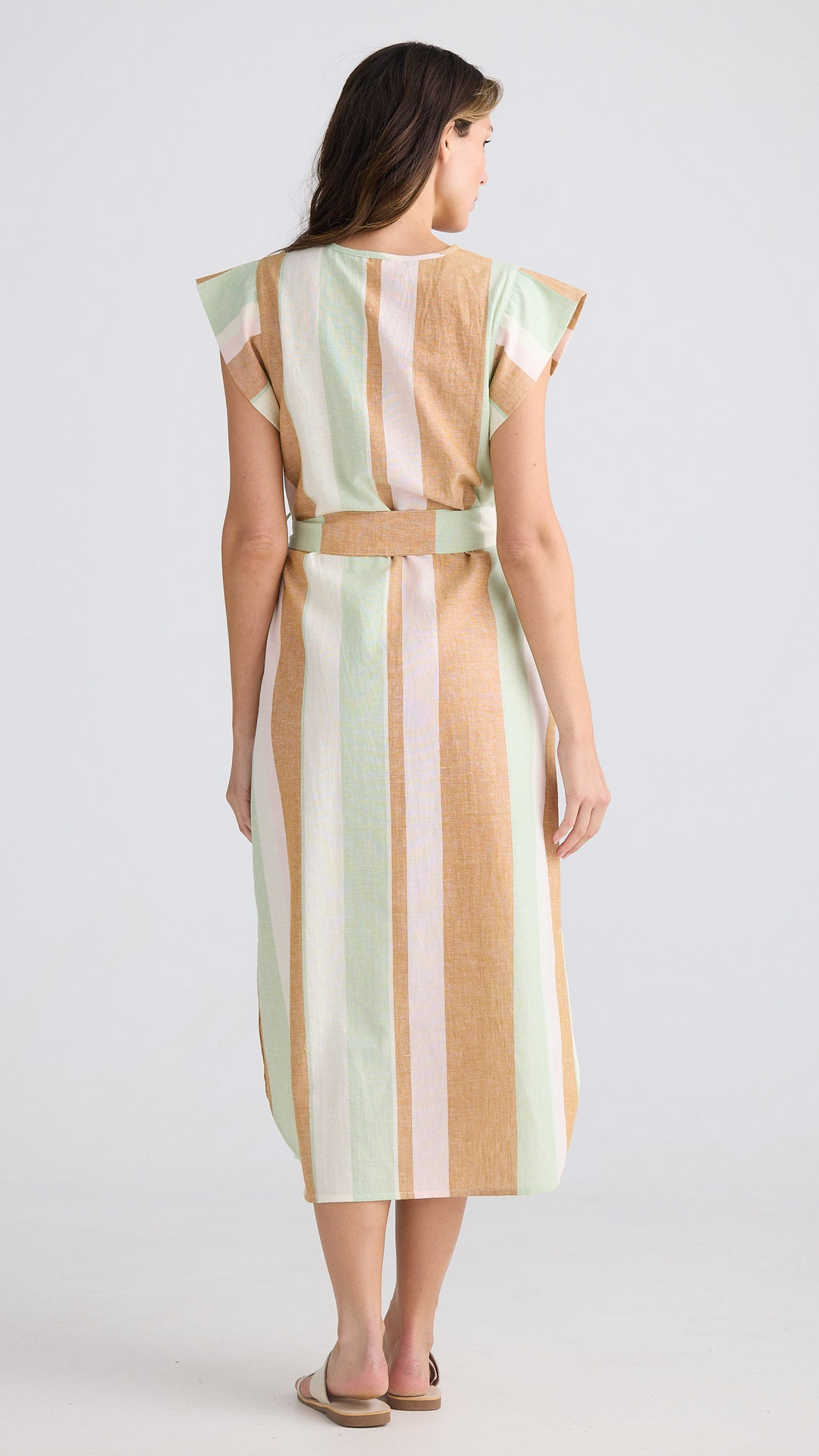 Sebou Dress - Melon Field Stripe