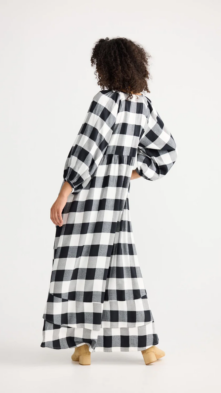 Sela Dress - Black &amp; White Check