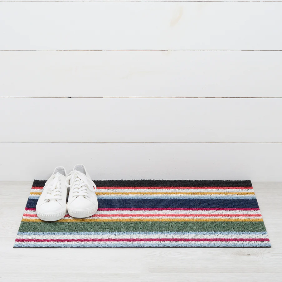 Shuffle Stripe Doormat - Petunia