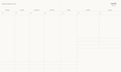 2026 Signature Weekly Vertical Planner - Violet