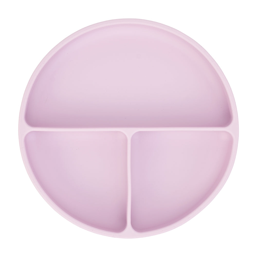 Silicone Suction Divided Plate - Lilac