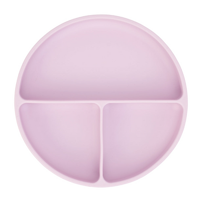Silicone Suction Divided Plate - Lilac