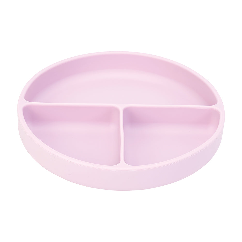 Silicone Suction Divided Plate - Lilac