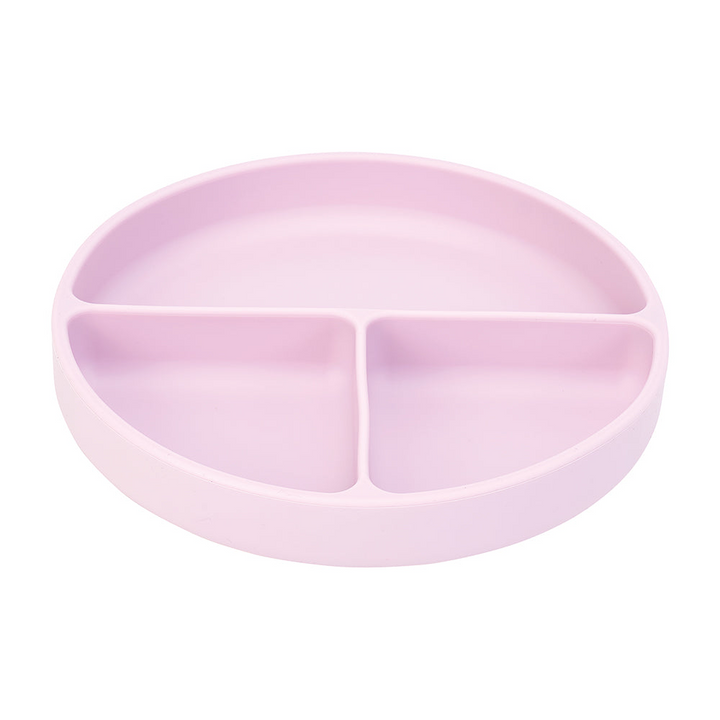 Silicone Suction Divided Plate - Lilac