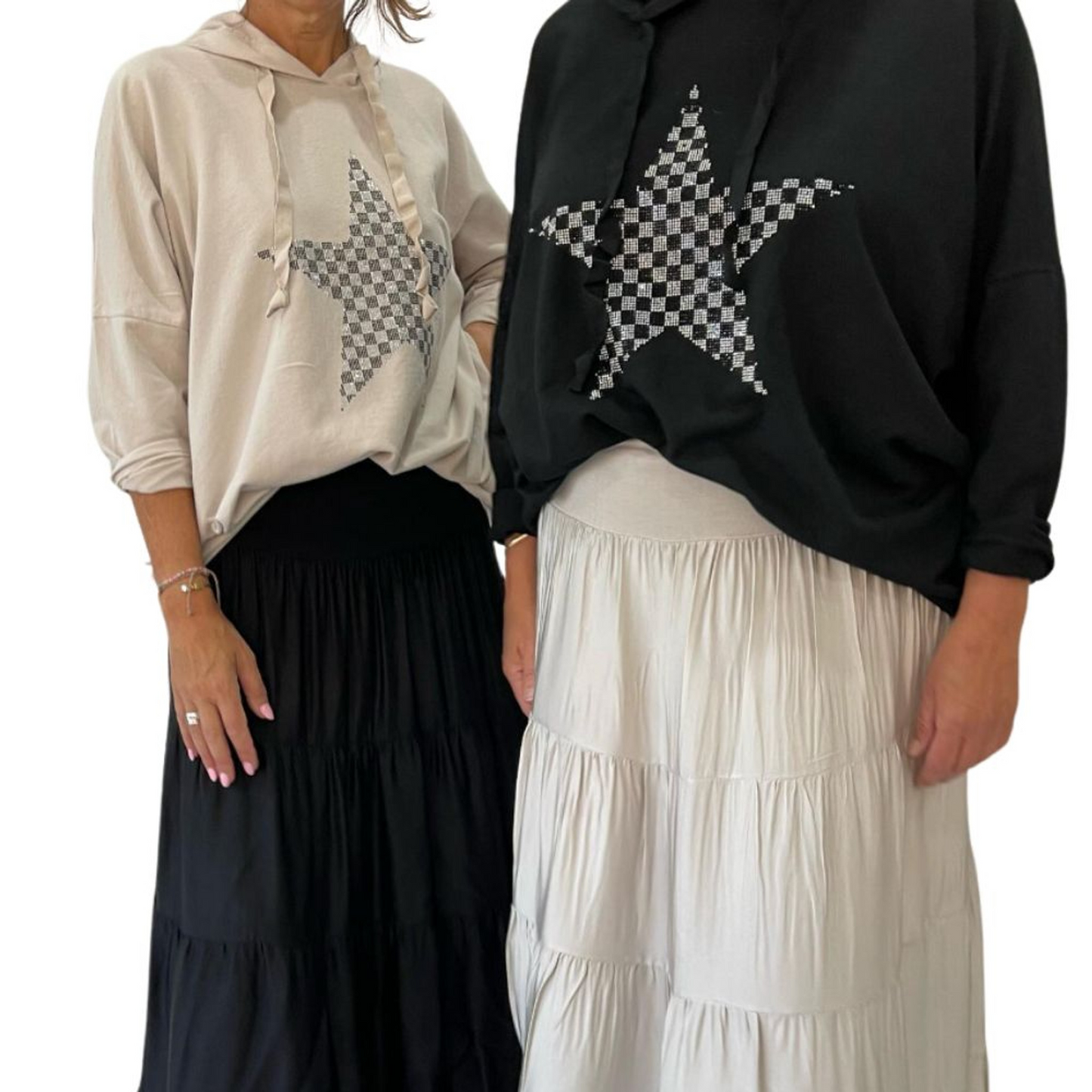 Silk Tiered Skirt - Panna