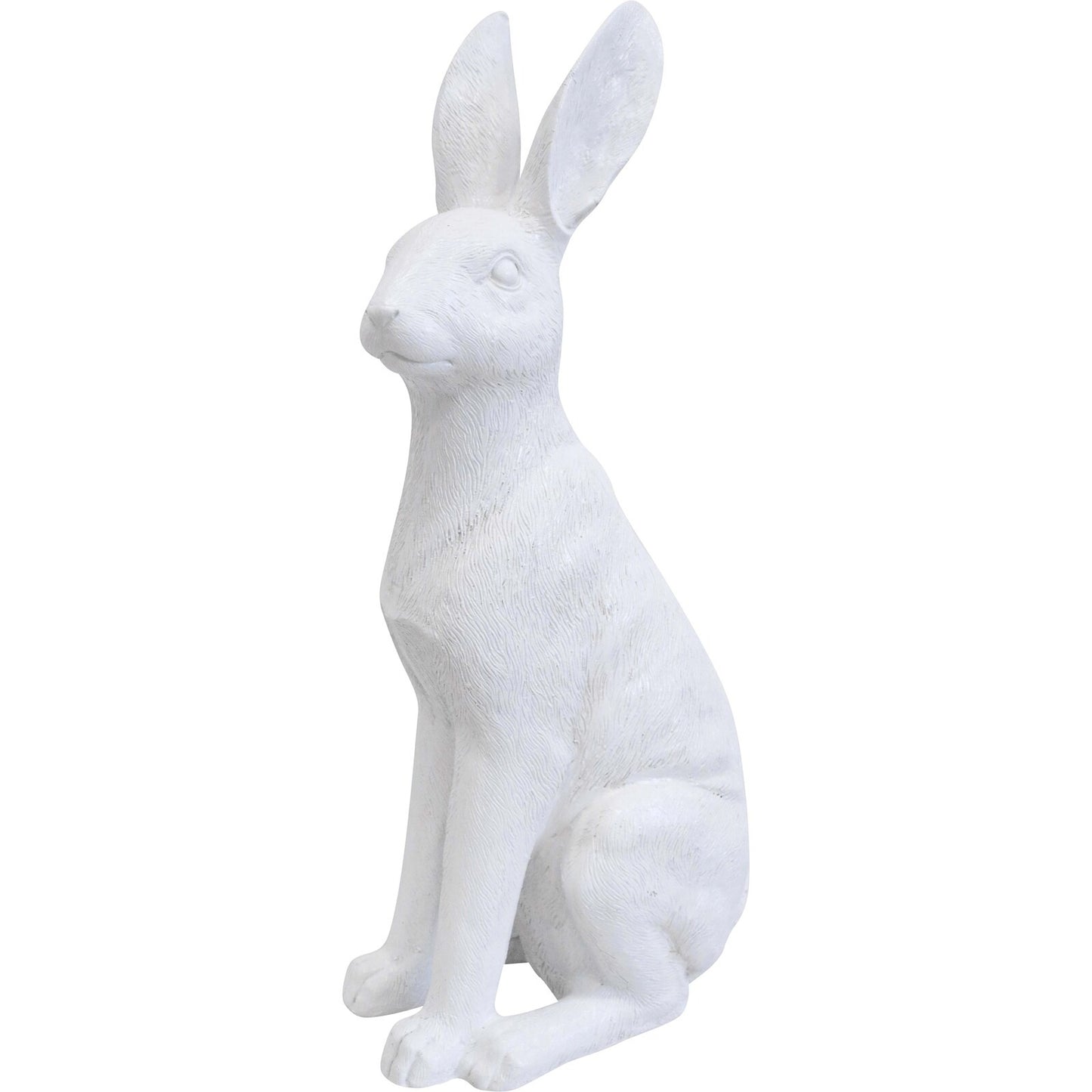 Sitting Hare Ornament Large - White