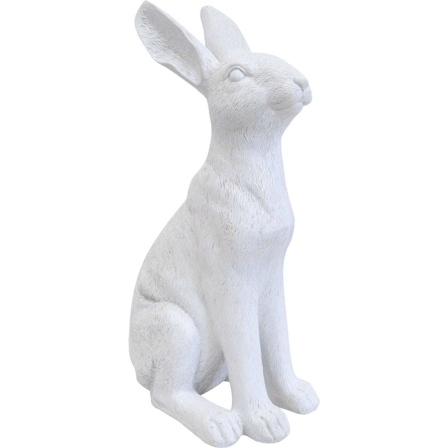Sitting Hare Ornament Medium - White
