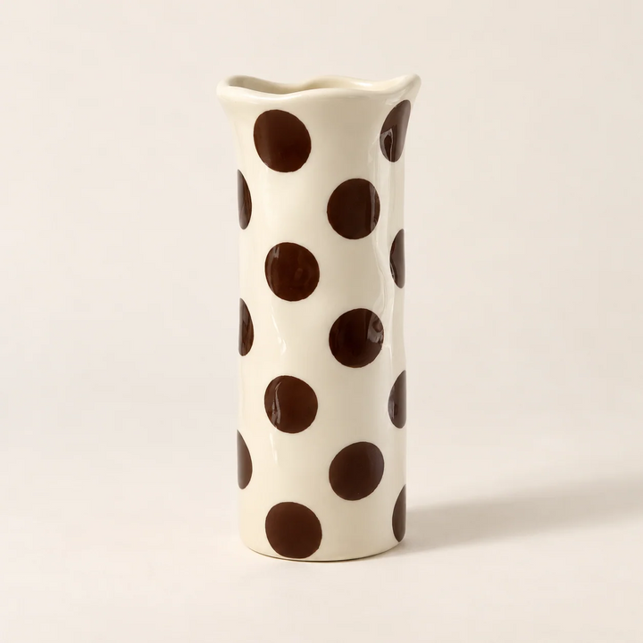 Small Spotted Vase - Brown