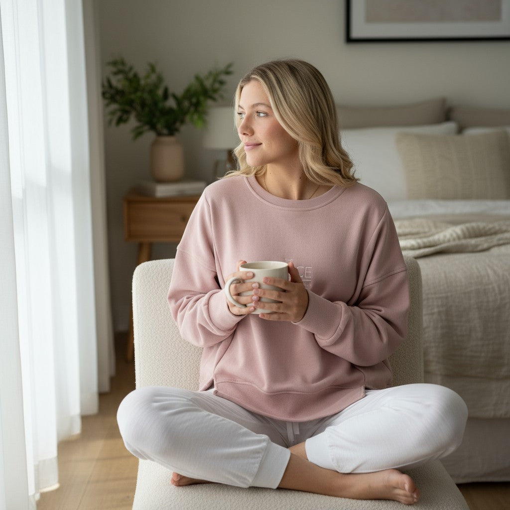 Vintage Grace Sweater - Soft Dusty Pink