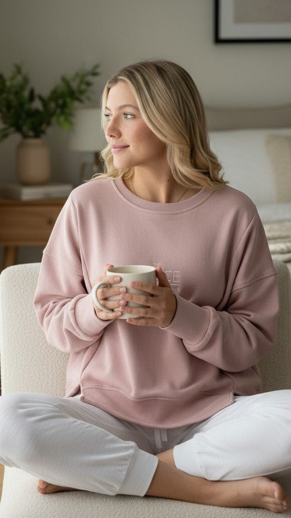 Vintage Grace Sweater - Soft Dusty Pink