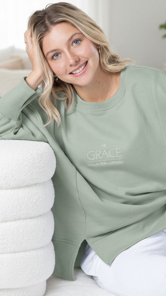 TGCA Vintage Grace Sweater - Soft Sage