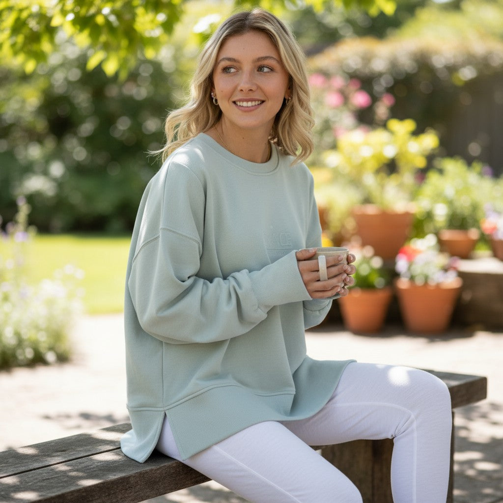 Vintage Grace Sweater - Soft Sage