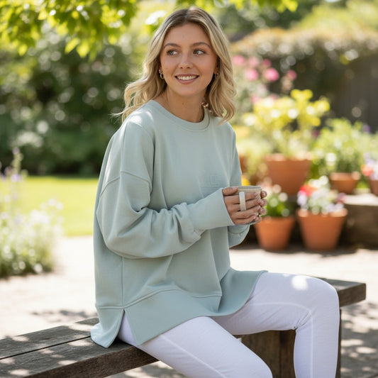 Vintage Grace Sweater - Soft Sage