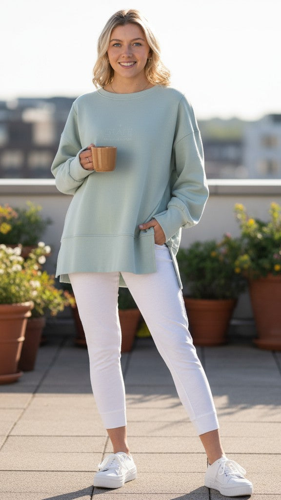 Vintage Grace Sweater - Soft Sage