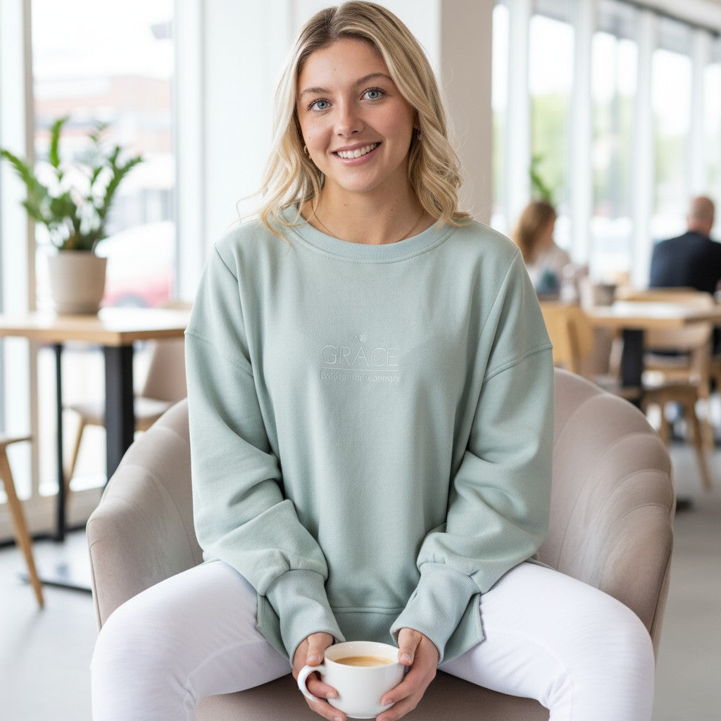 Vintage Grace Sweater - Soft Sage