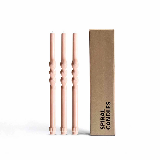 Spiral Candle Set - Clay
