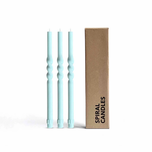 Spiral Candle Set - Pastel Blue
