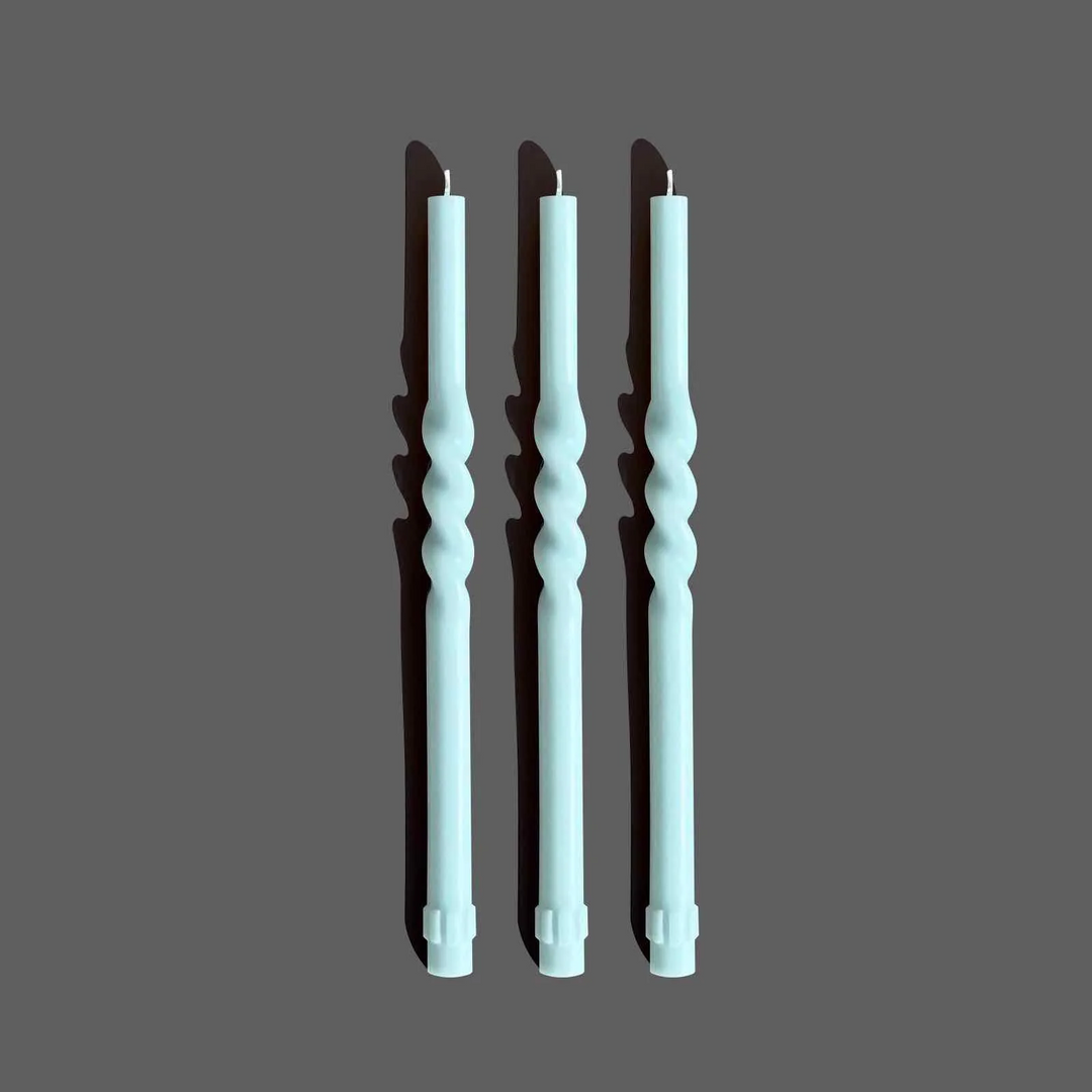 Spiral Candle Set - Pastel Blue