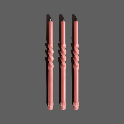 Spiral Candle Set - Peach
