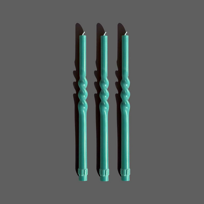 Spiral Candle Set - Turquoise