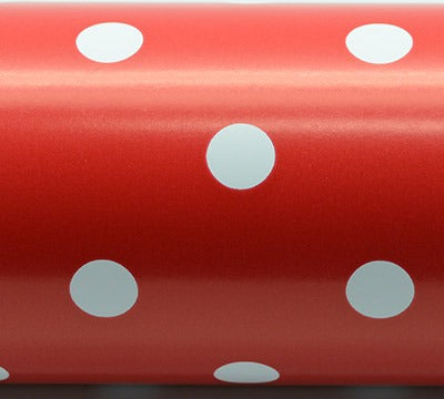 Spot Gift Wrap - Scarlet/White