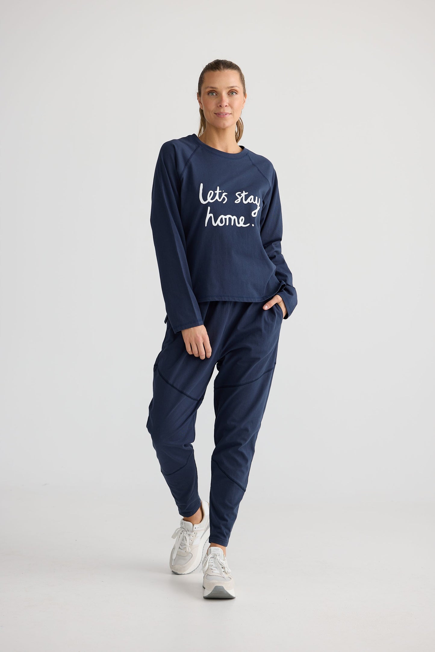Stay Home Top - Navy