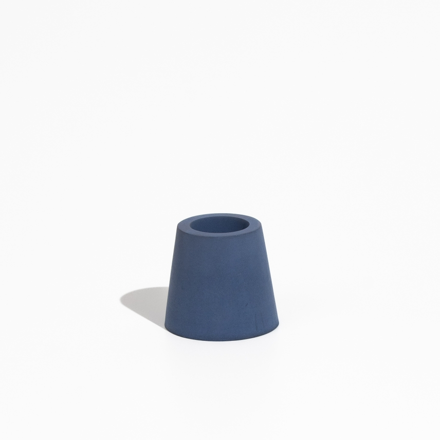 Stump Candle Holder - Blue