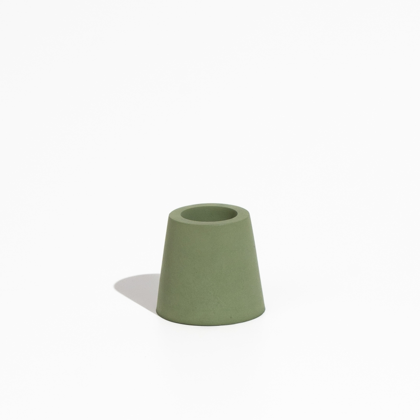 Stump Candle Holder - Green
