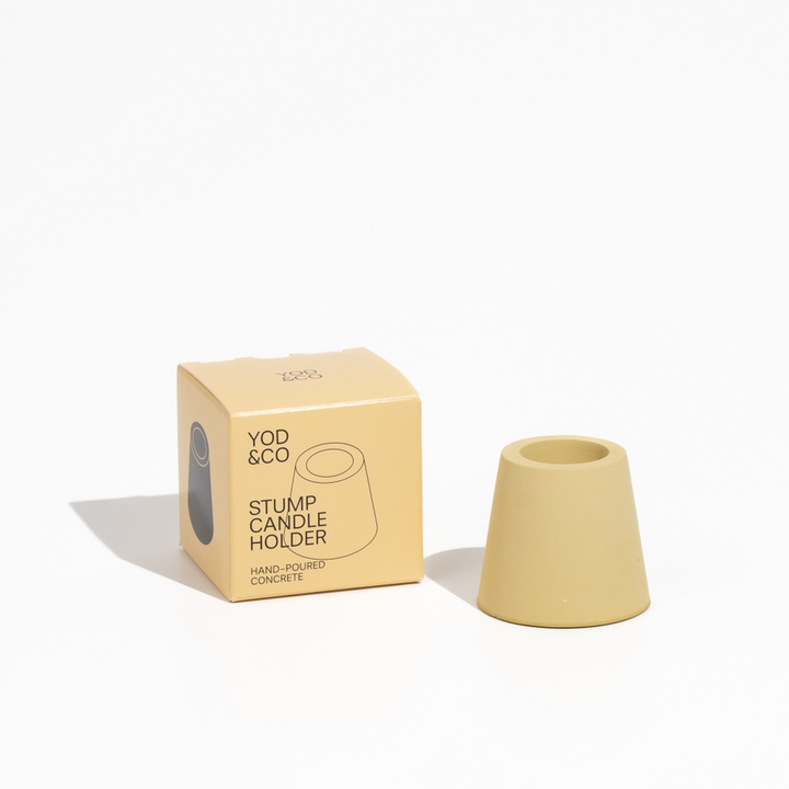 Stump Candle Holder - Mustard