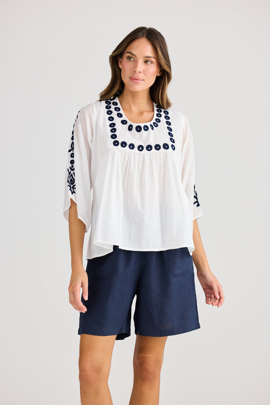 Sun Lounge Top - White